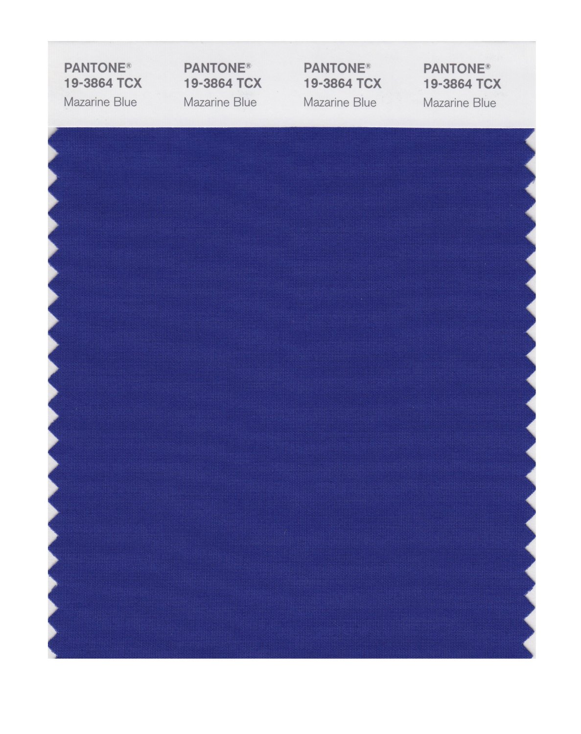 Pantone Cotton Swatch 19-3864 Mazarine Blue