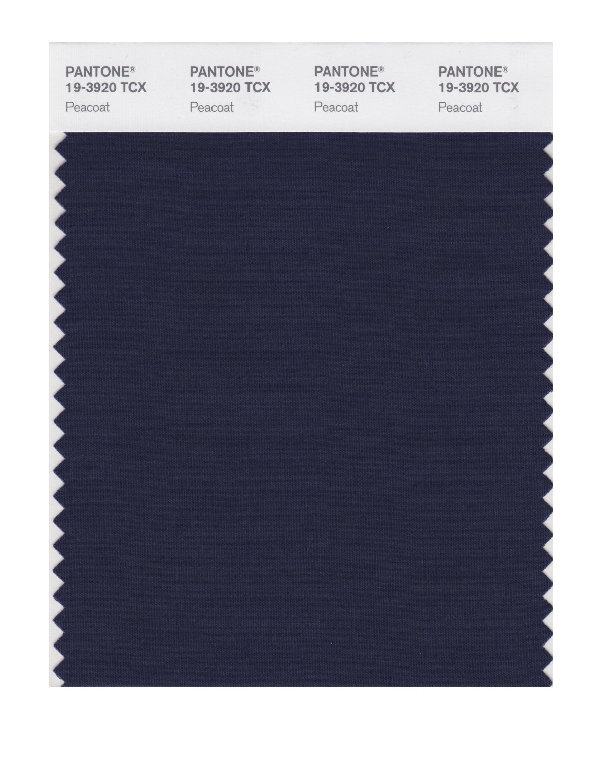 Pantone Cotton Swatch 19-3920 Peacoat