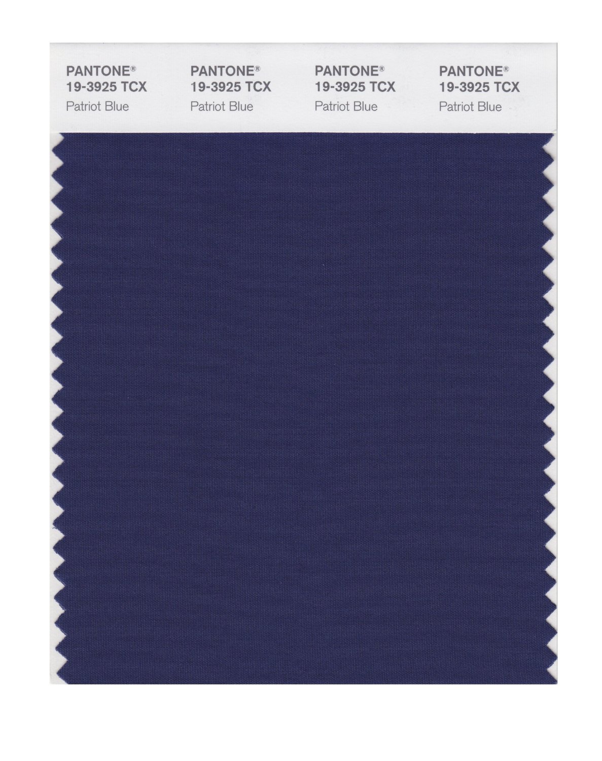 Pantone Cotton Swatch 19-3925 Patriot Blue