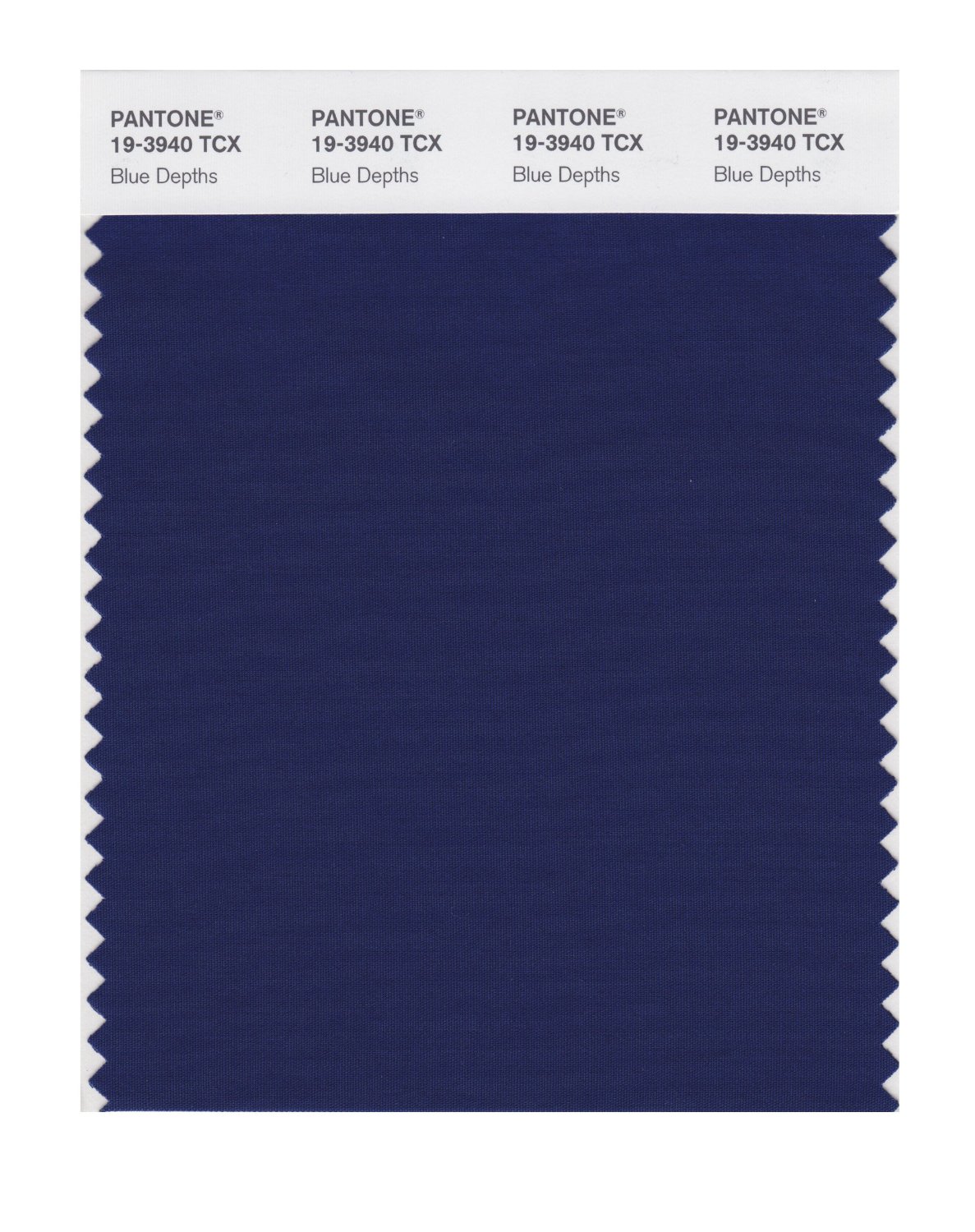 Pantone Cotton Swatch 19-3940 Blue Depths