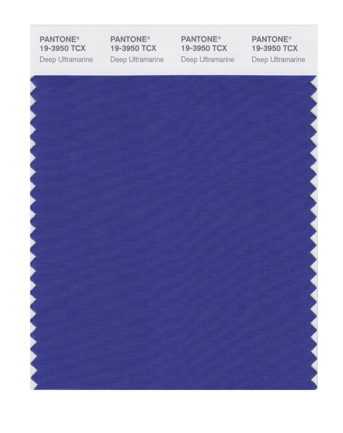 Pantone Cotton Swatch 19-3950 Deep Ultramarin