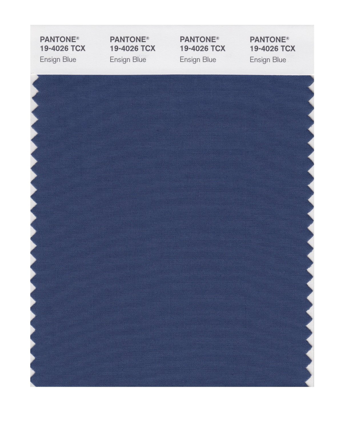 Pantone Cotton Swatch 19-4026 Ensign Blue