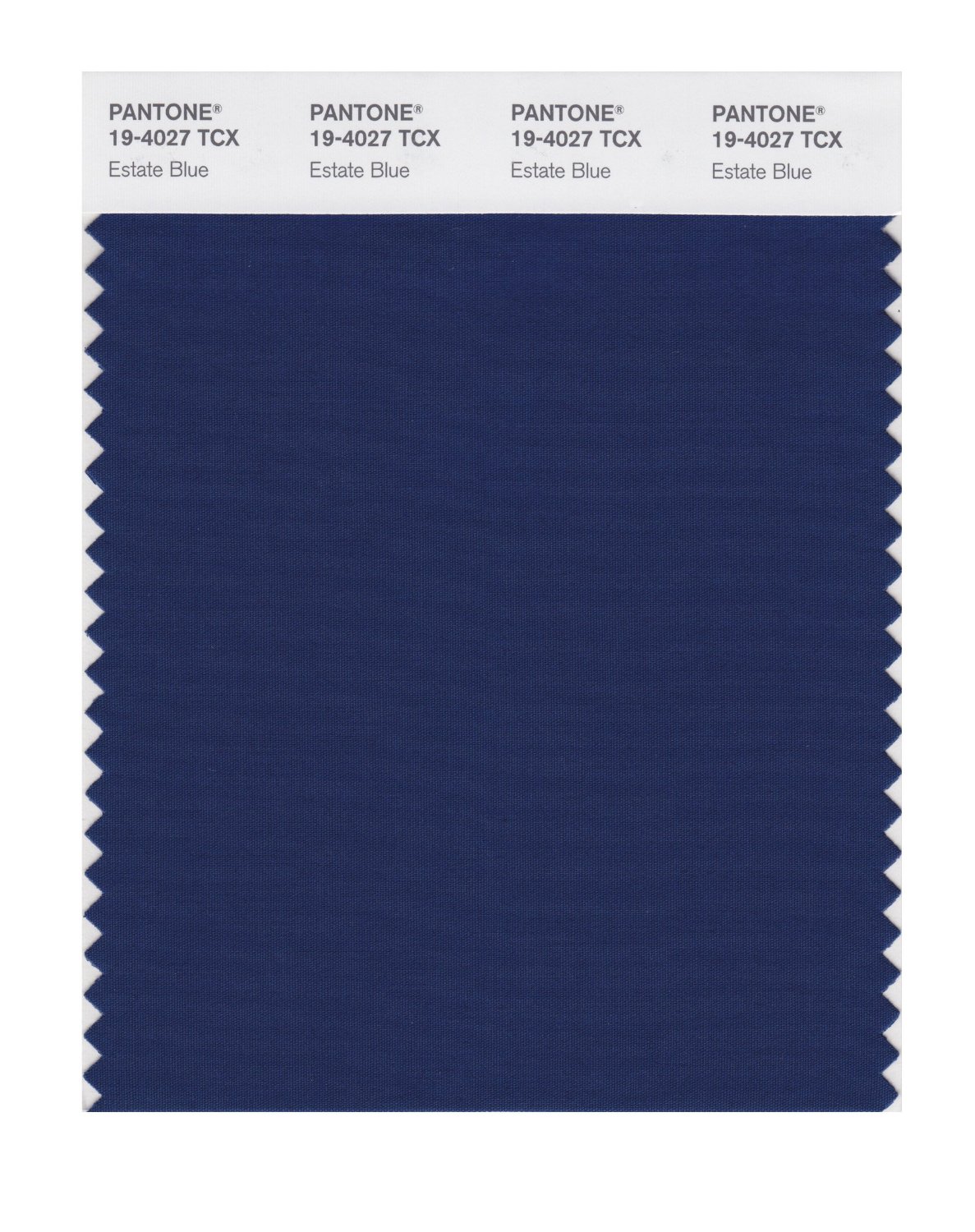 Pantone Cotton Swatch 19-4027 Estate Blue