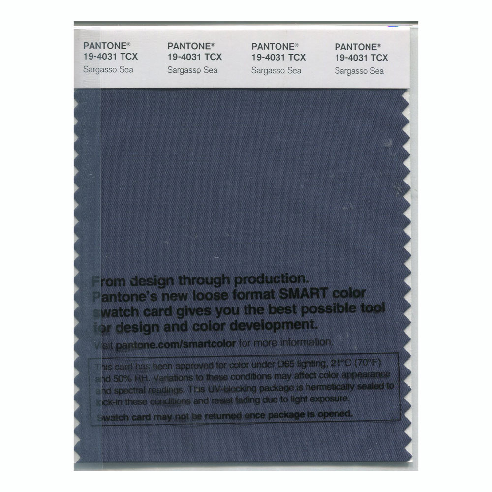 Pantone Cotton Swatch 19-4031 Sargasso Sea