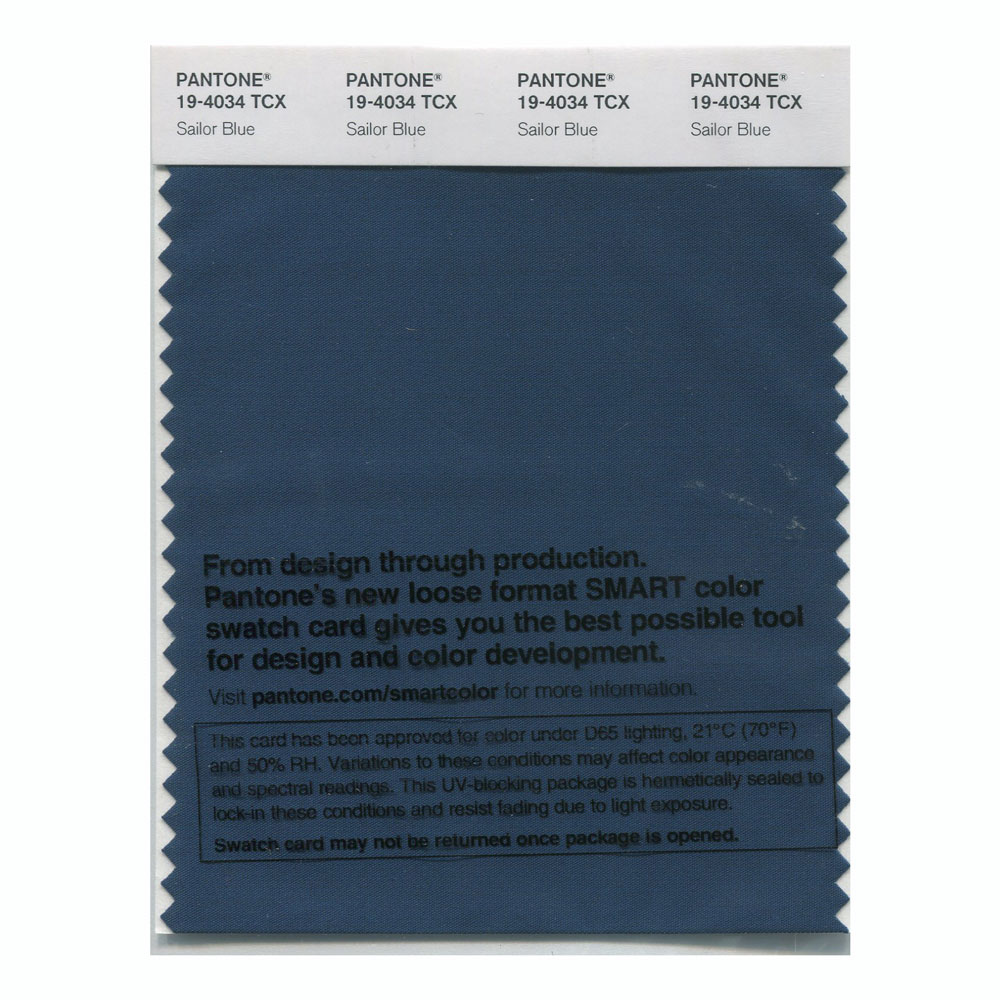 Pantone Cotton Swatch 19-4034 Sailor Blue