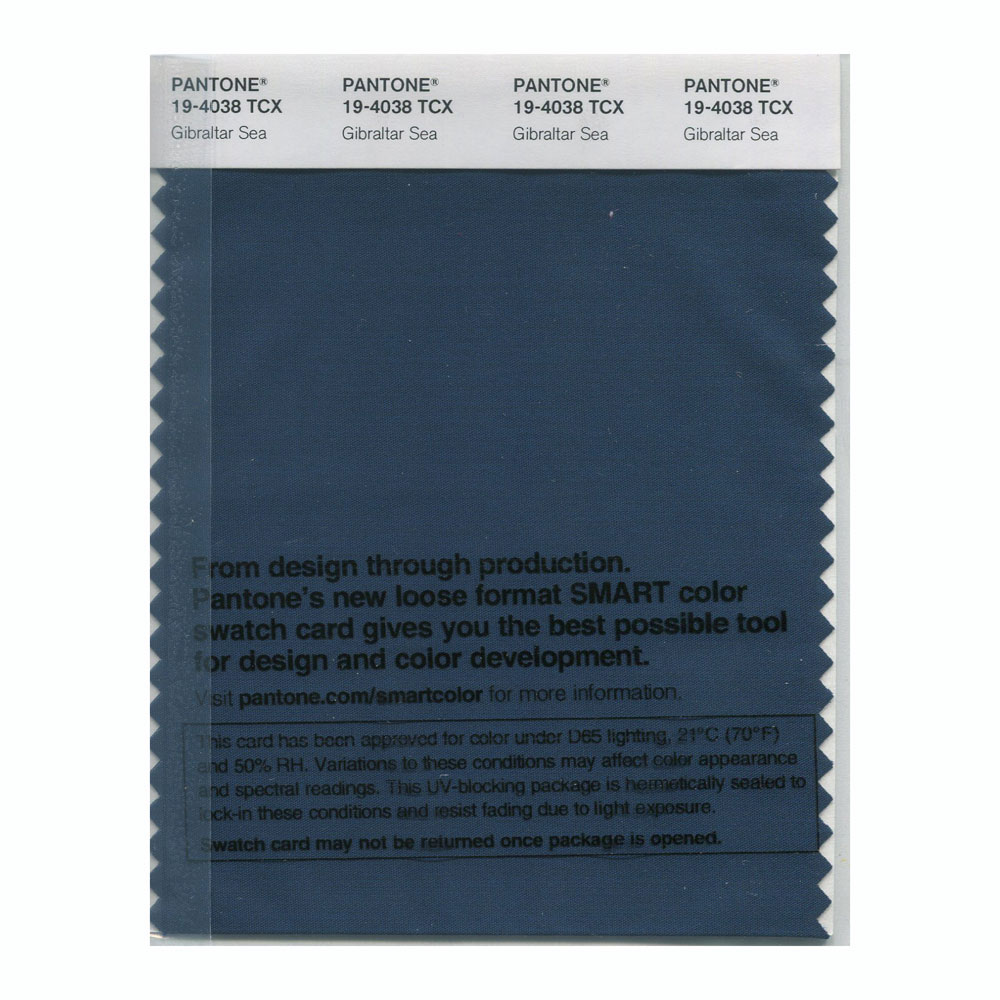 Pantone Cotton Swatch 19-4038 Gibraltar Sea