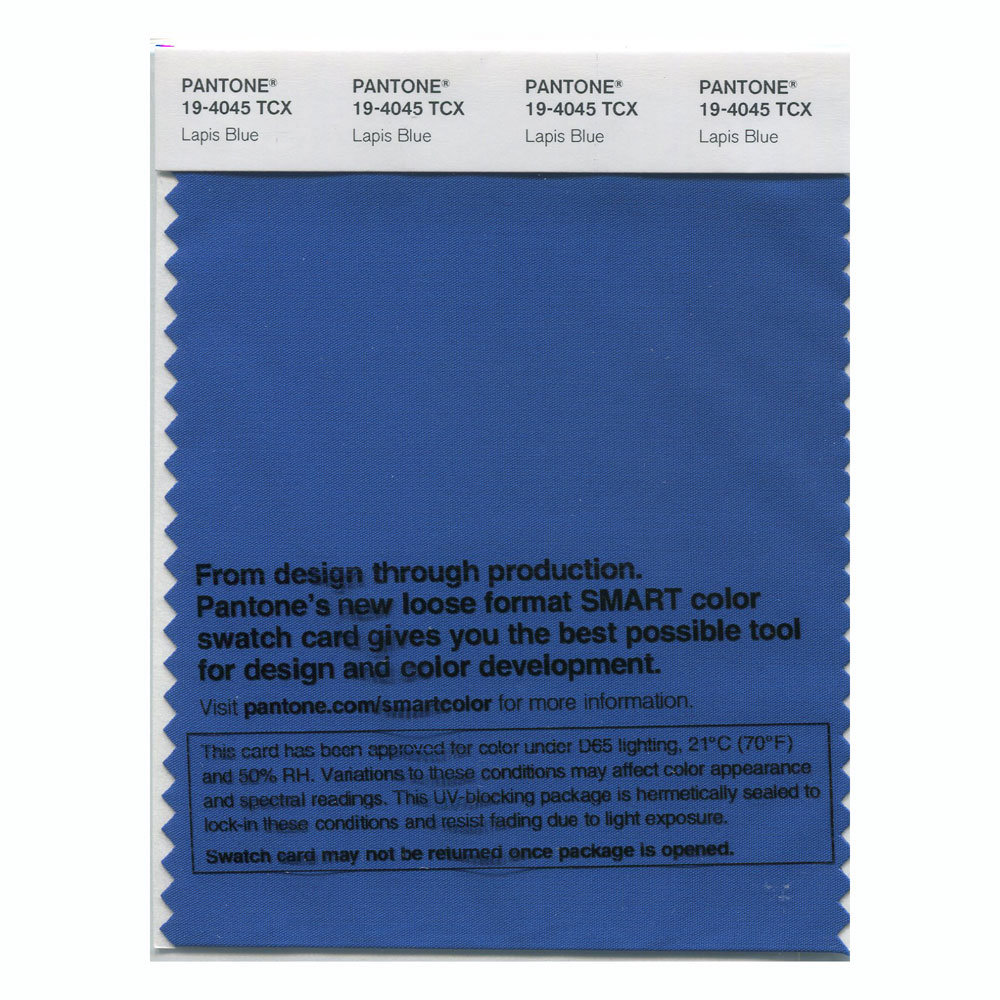 Pantone Cotton Swatch 19-4045 Lapis Blue
