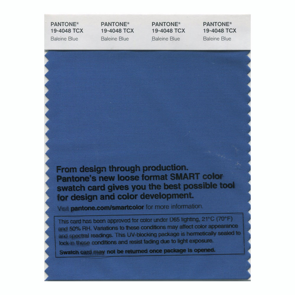 Pantone Cotton Swatch 19-4048 Baleine Blue