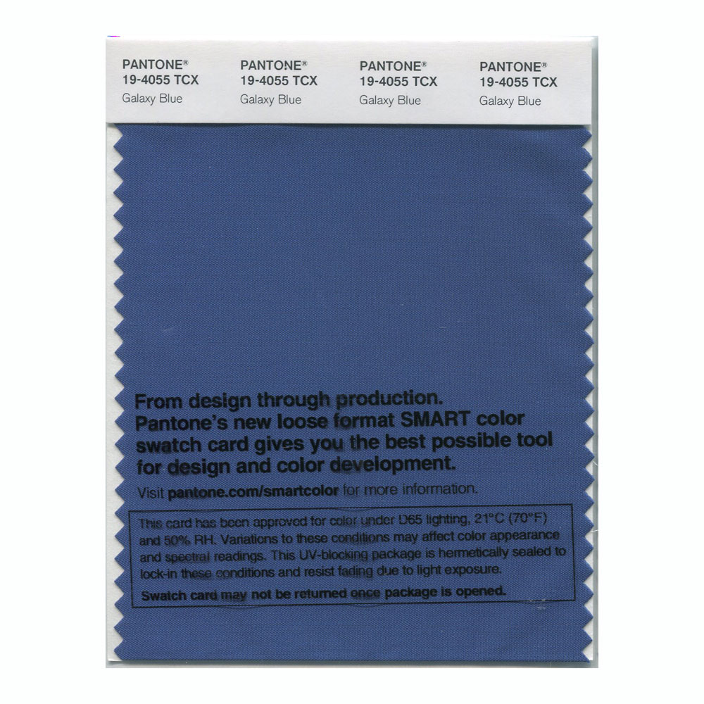 Pantone Cotton Swatch 19-4055 Galaxy Blue