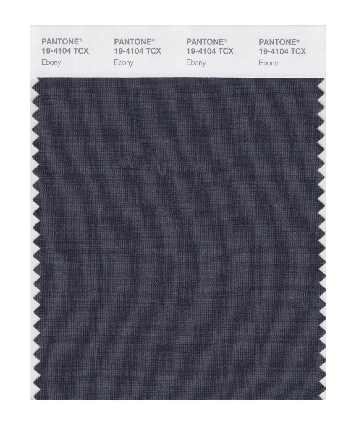 Pantone Cotton Swatch 19-4104 Ebony