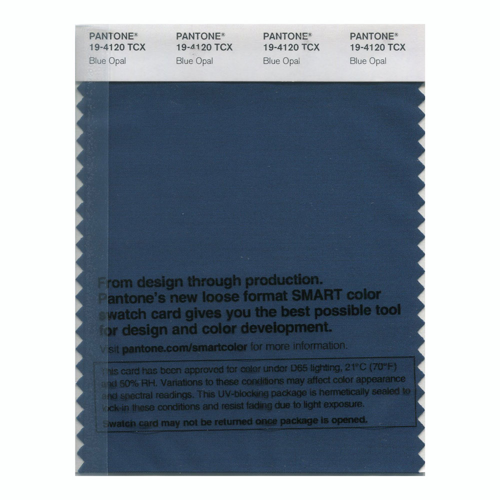 Pantone Cotton Swatch 19-4120 Blue Opal