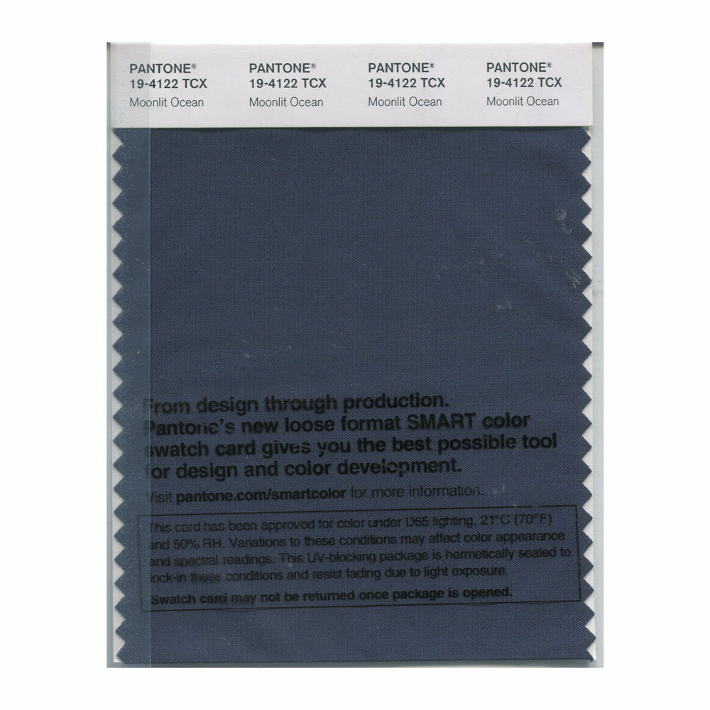 Pantone Cotton Swatch 19-4122 Moonlit Ocean