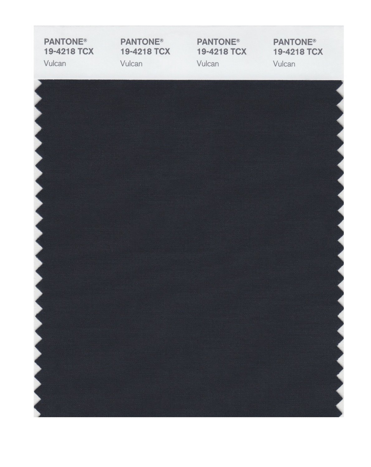 Pantone Cotton Swatch 19-4218 Vulcan