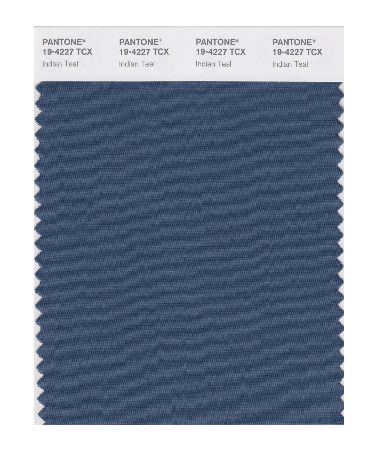 Pantone Cotton Swatch 19-4227 Indian Teal