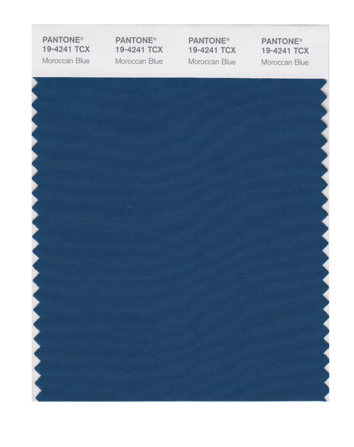 Pantone Cotton Swatch 19-4241 Moroccan Blue