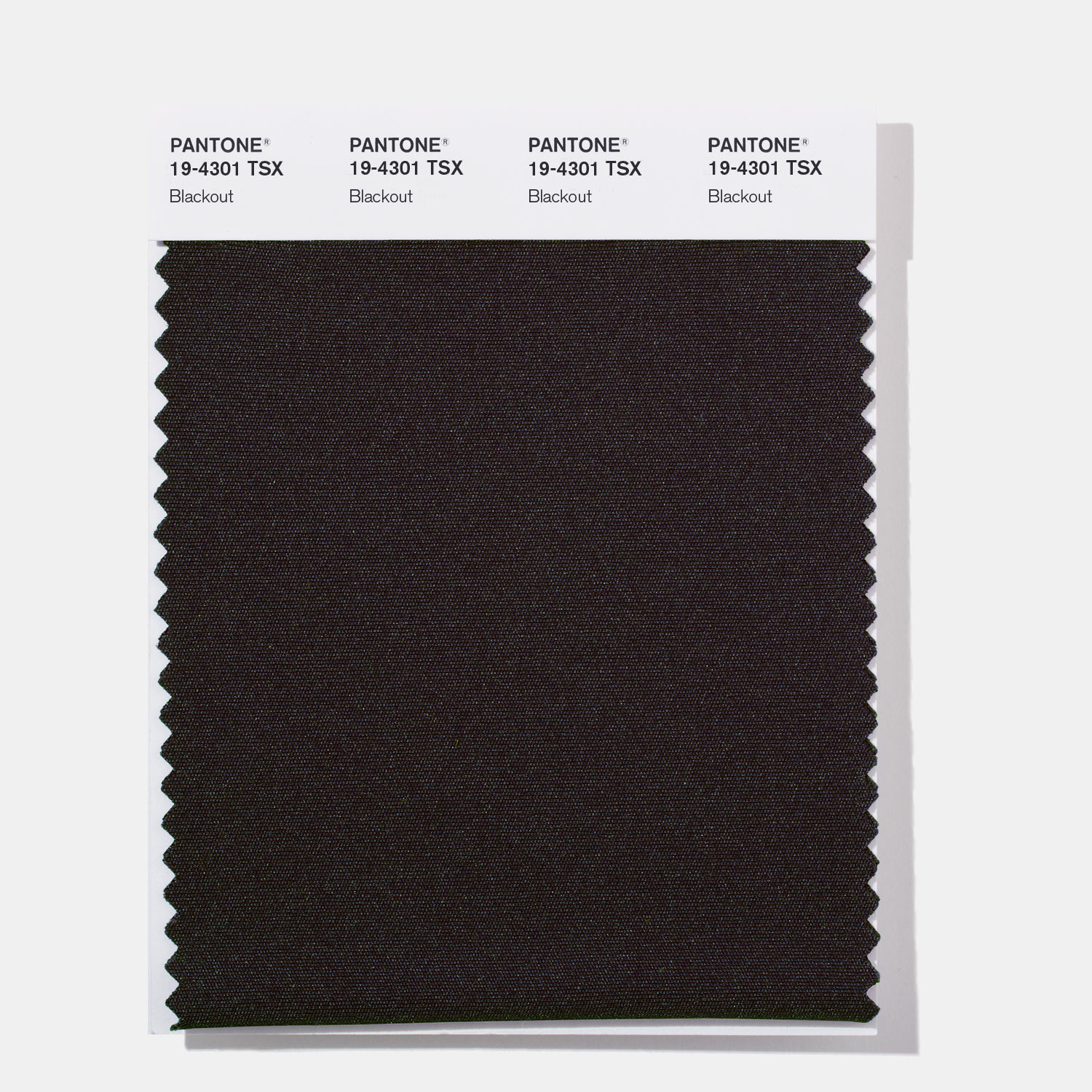 Pantone Polyester Swatch 19-4301 Blackout