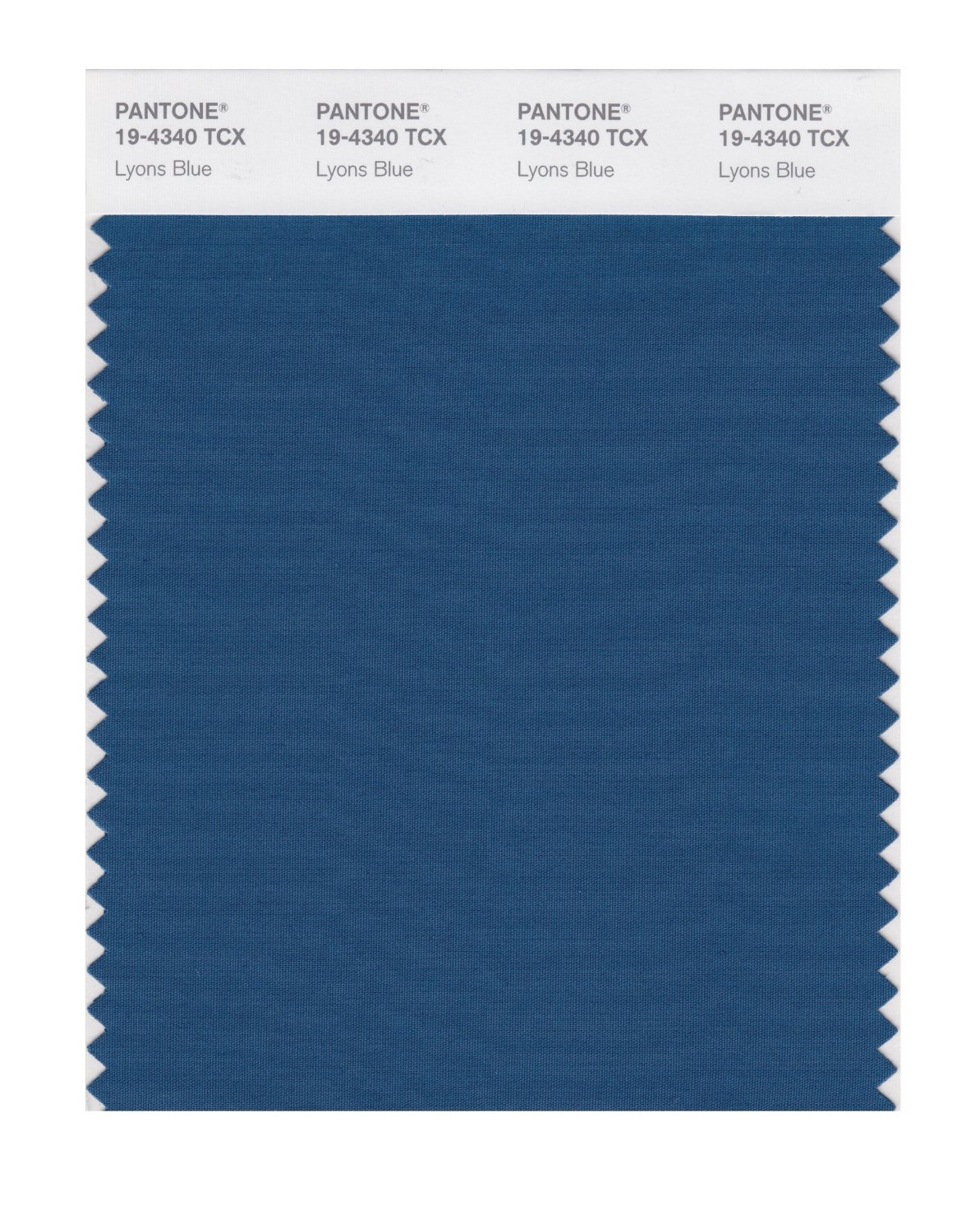 Pantone Cotton Swatch 19-4340 Lyons Blue