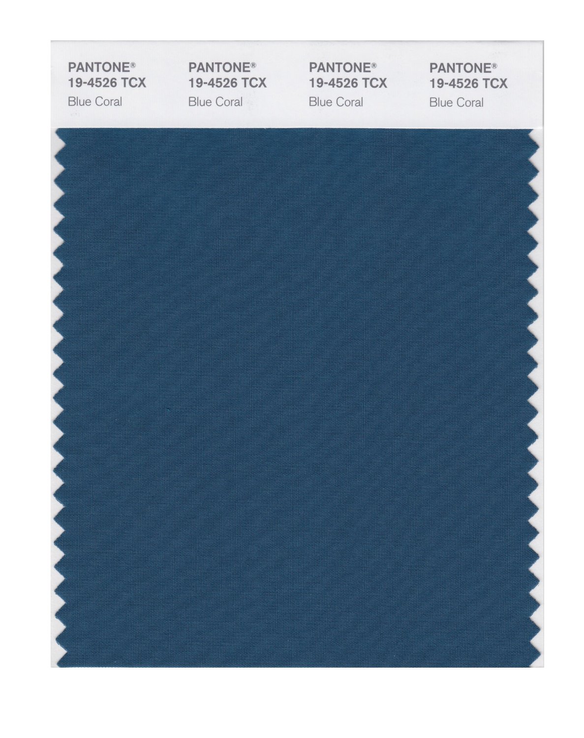 Pantone Cotton Swatch 19-4526 Blue Coral