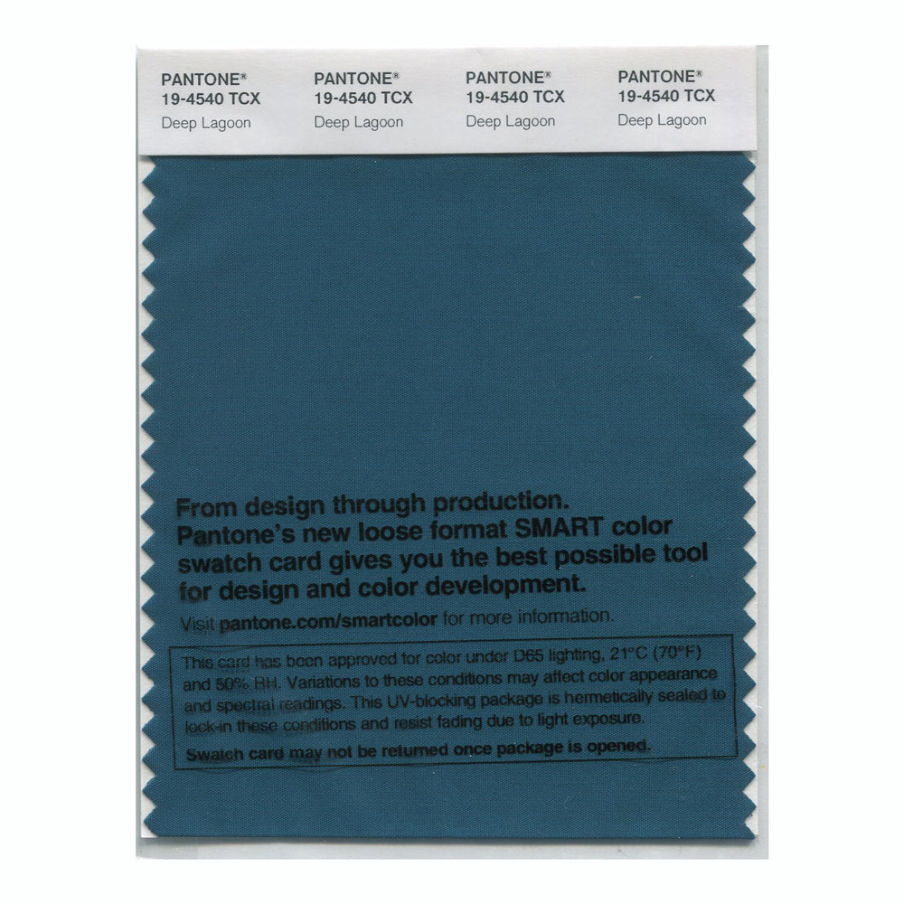 Pantone Cotton Swatch 19-4540 Deep Lagoon