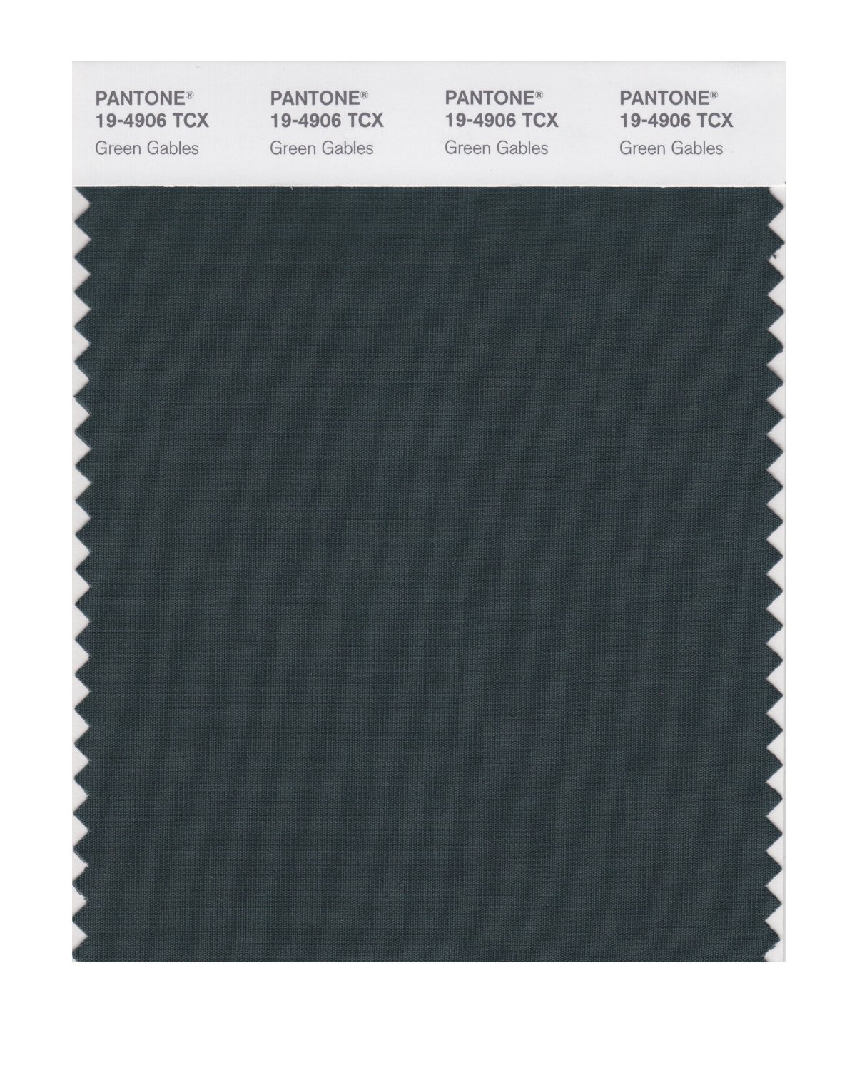 Pantone Cotton Swatch 19-4906 Green Gables