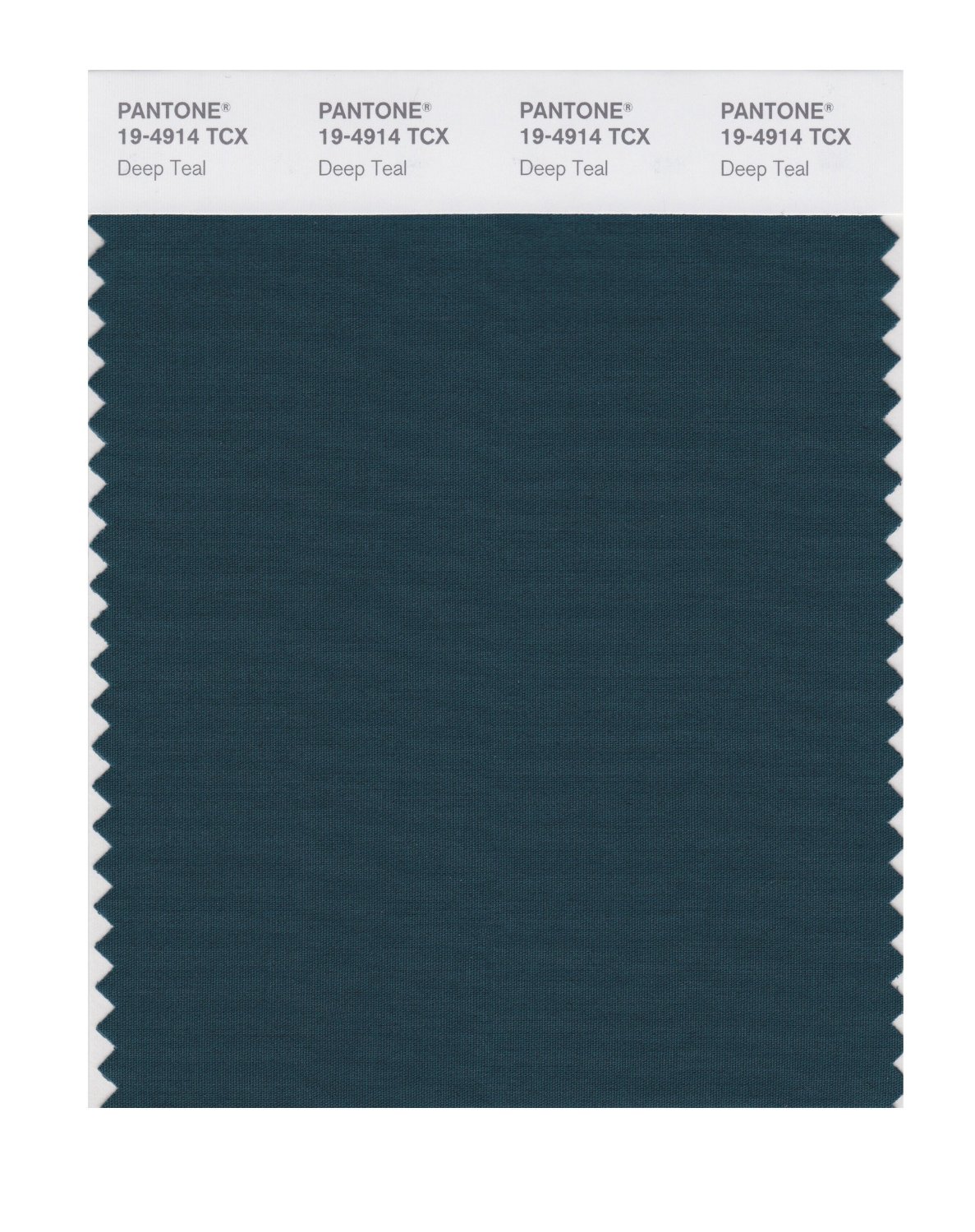 Pantone Cotton Swatch 19-4914 Deep Teal