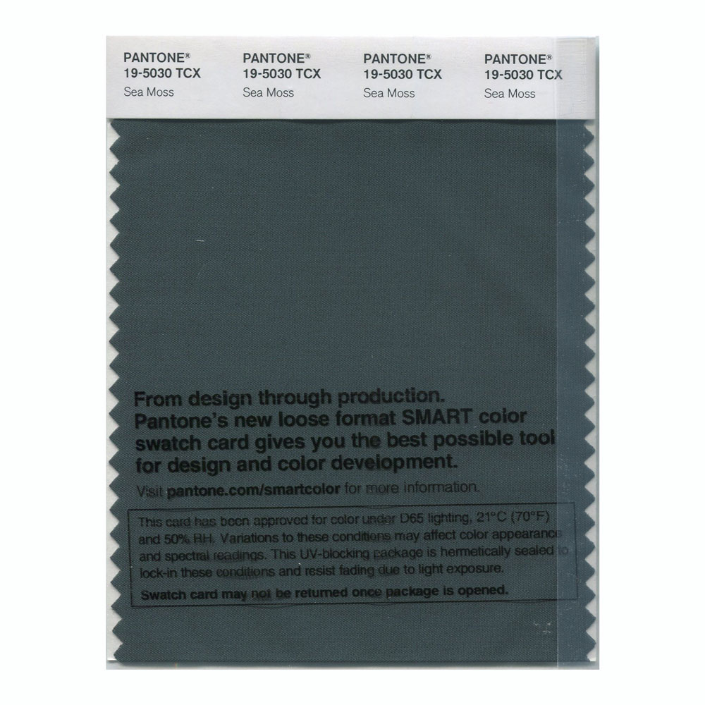 Pantone Cotton Swatch 19-5030 Sea Moss