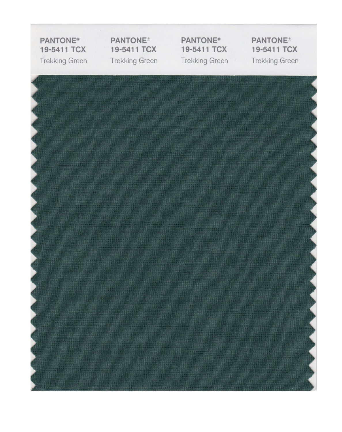 Pantone Cotton Swatch 19-5411 Trekking Green