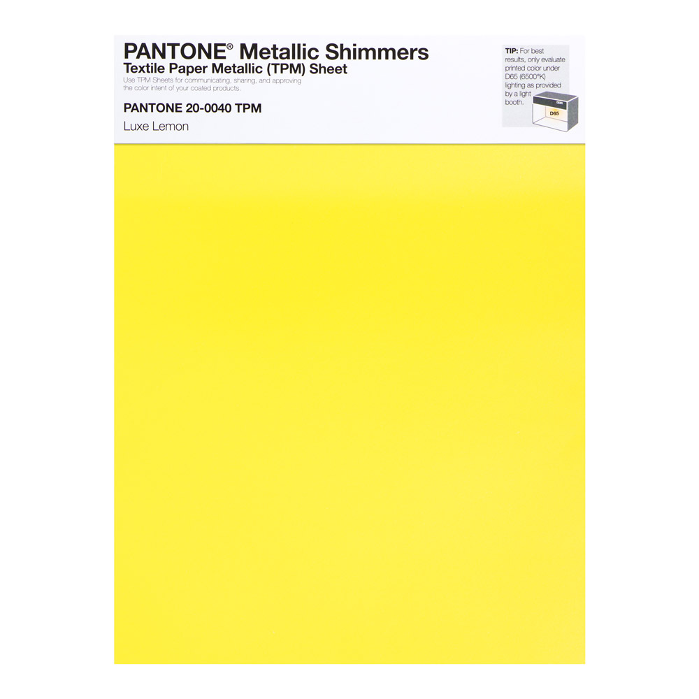 Pantone Metallic Shimmer 20-0040 Luxe Lemon