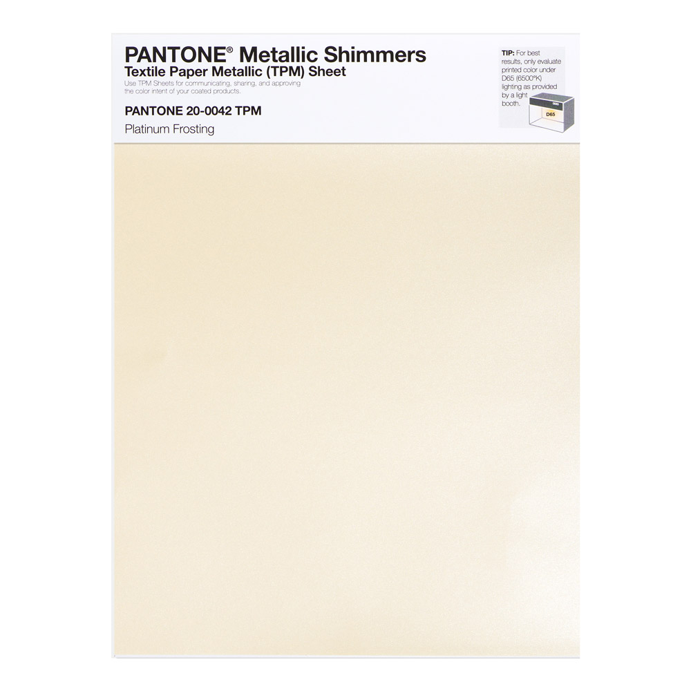 Pantone Metallic Shimmer 20-0042 Plat Frostin