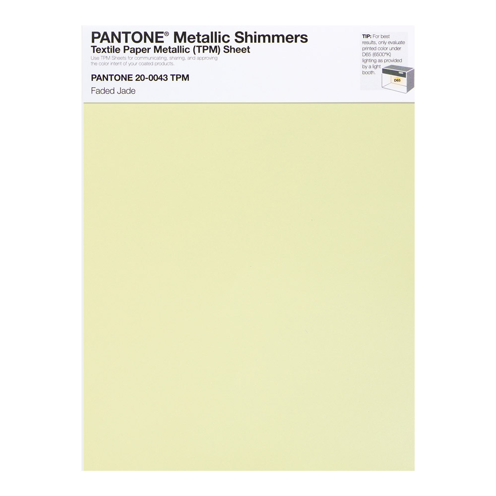 Pantone Metallic Shimmer 20-0043 Faded Jade