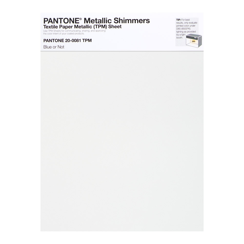 Pantone Metallic Shimmer 20-0081 Blue or Not