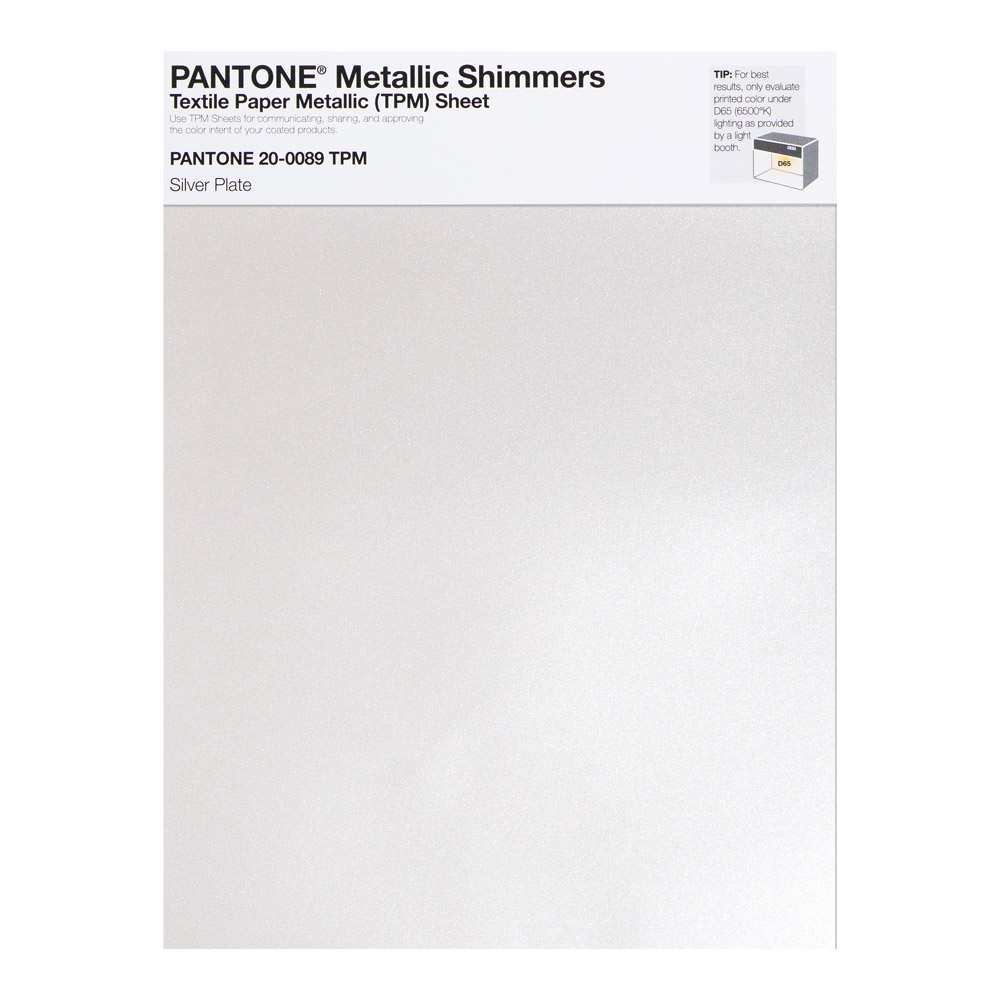Pantone Metallic Shimmer 20-0089 Silver Plate