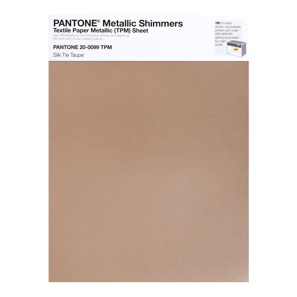 Pantone Metallic Shimmer 20-0099 Silk Tie Tau