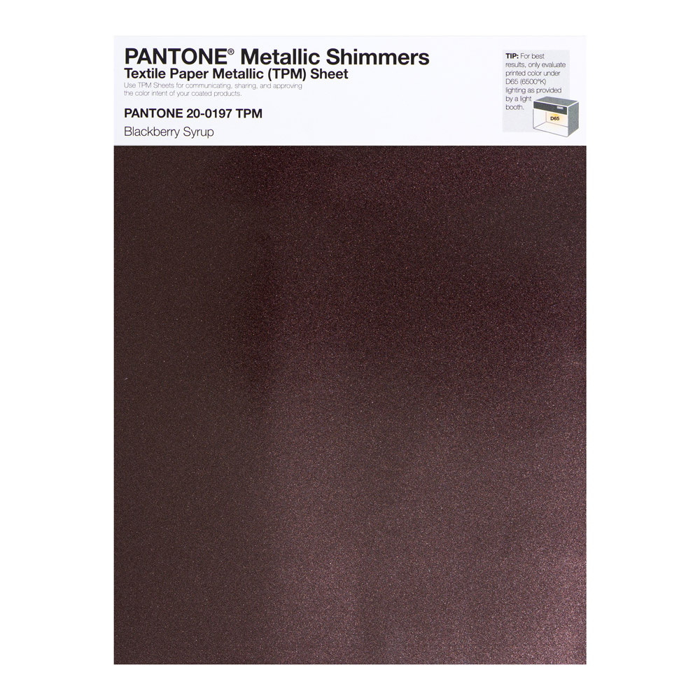 Pantone Metallic Shimmer 20-0197 Blackbry Syr