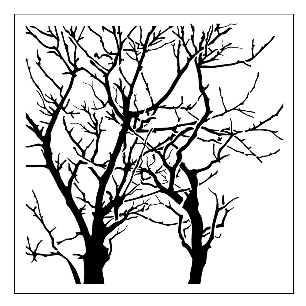 Stencil 6in x 6in Branches