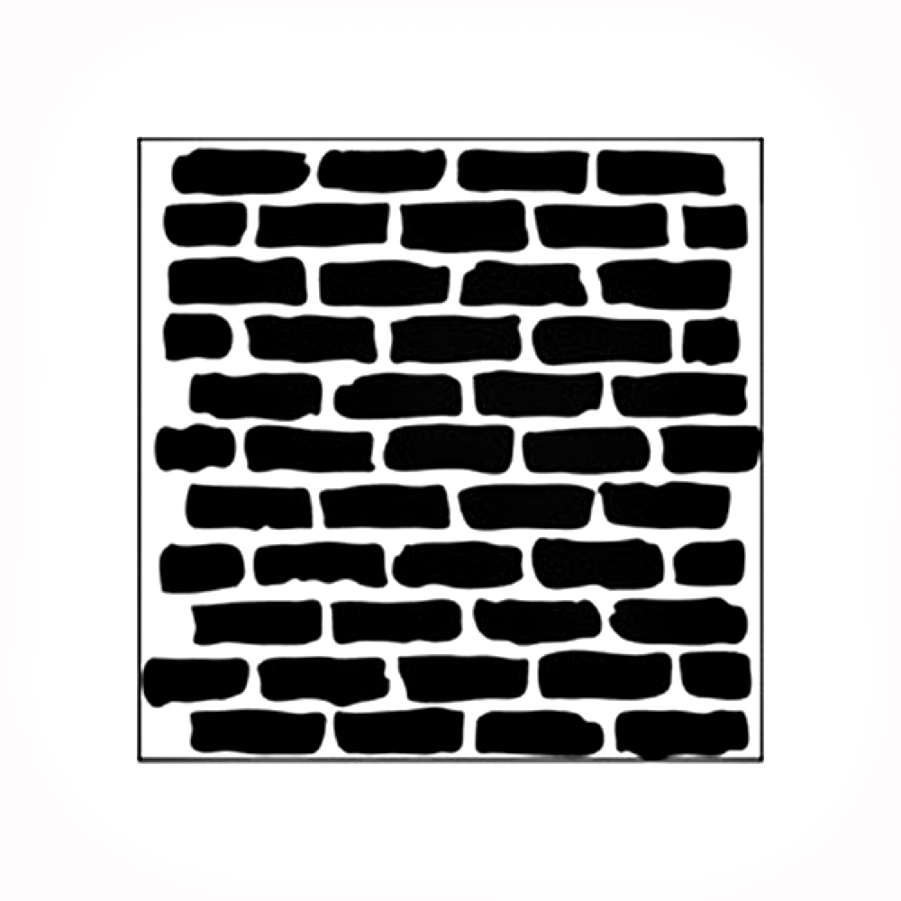 Stencil 6in x 6in Bricks