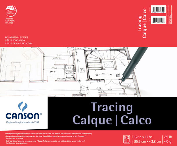 Canson Tracing Pad 50 Sheets 14 x 17 Inches