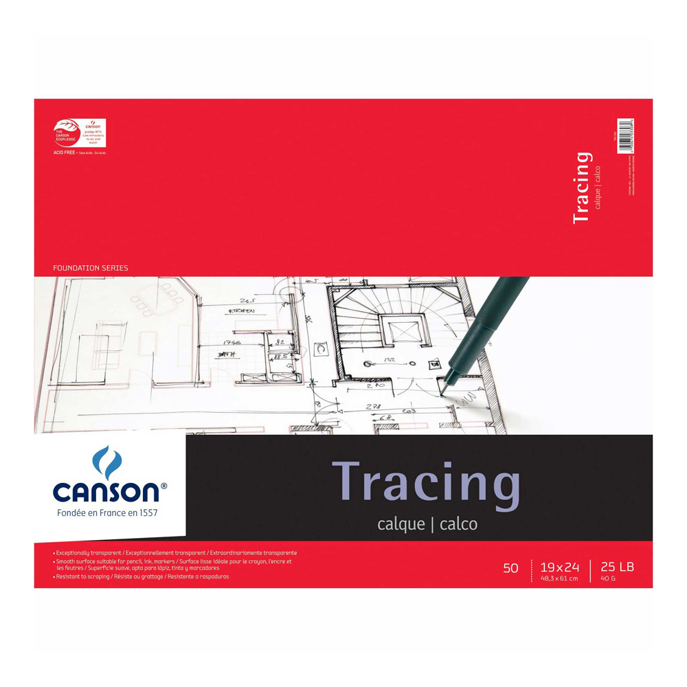 Canson Tracing Pad 50 Sheets 19X24 Inches