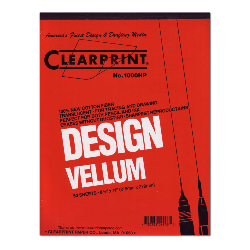 Clearprint Vellum 1000Hp 8.5X11 Pad Of 50