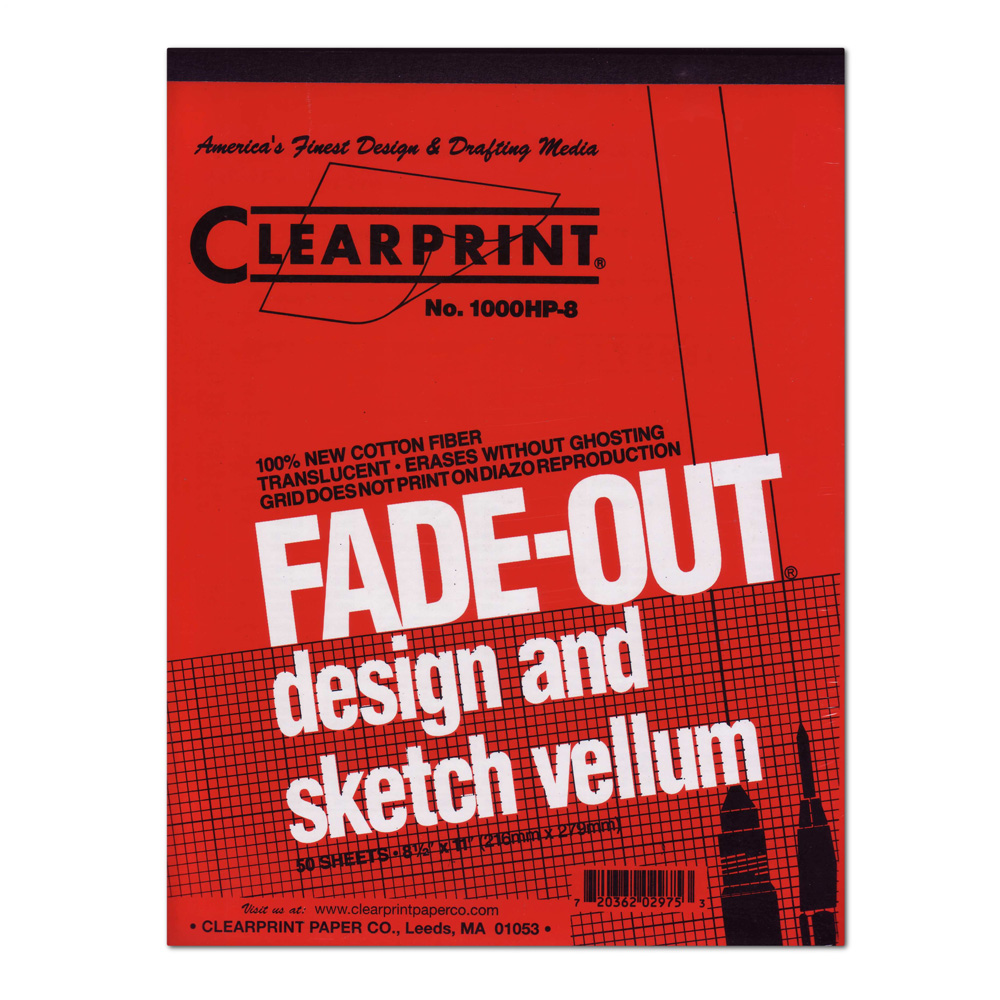 Clearprint Vellum 1000Hp 8.5X11 Pad 8X8