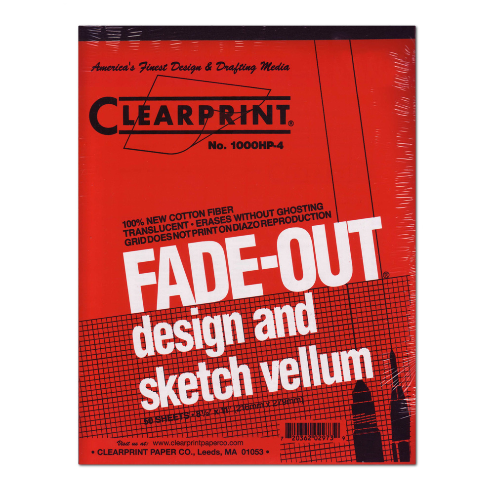 Clearprint Vellum 1000Hp 8.5X11 Pad 4X4