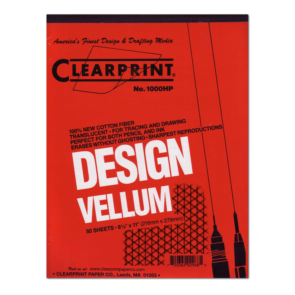Clearprint Vellum 1000Hp 8.5X11 Pad Iso Grid