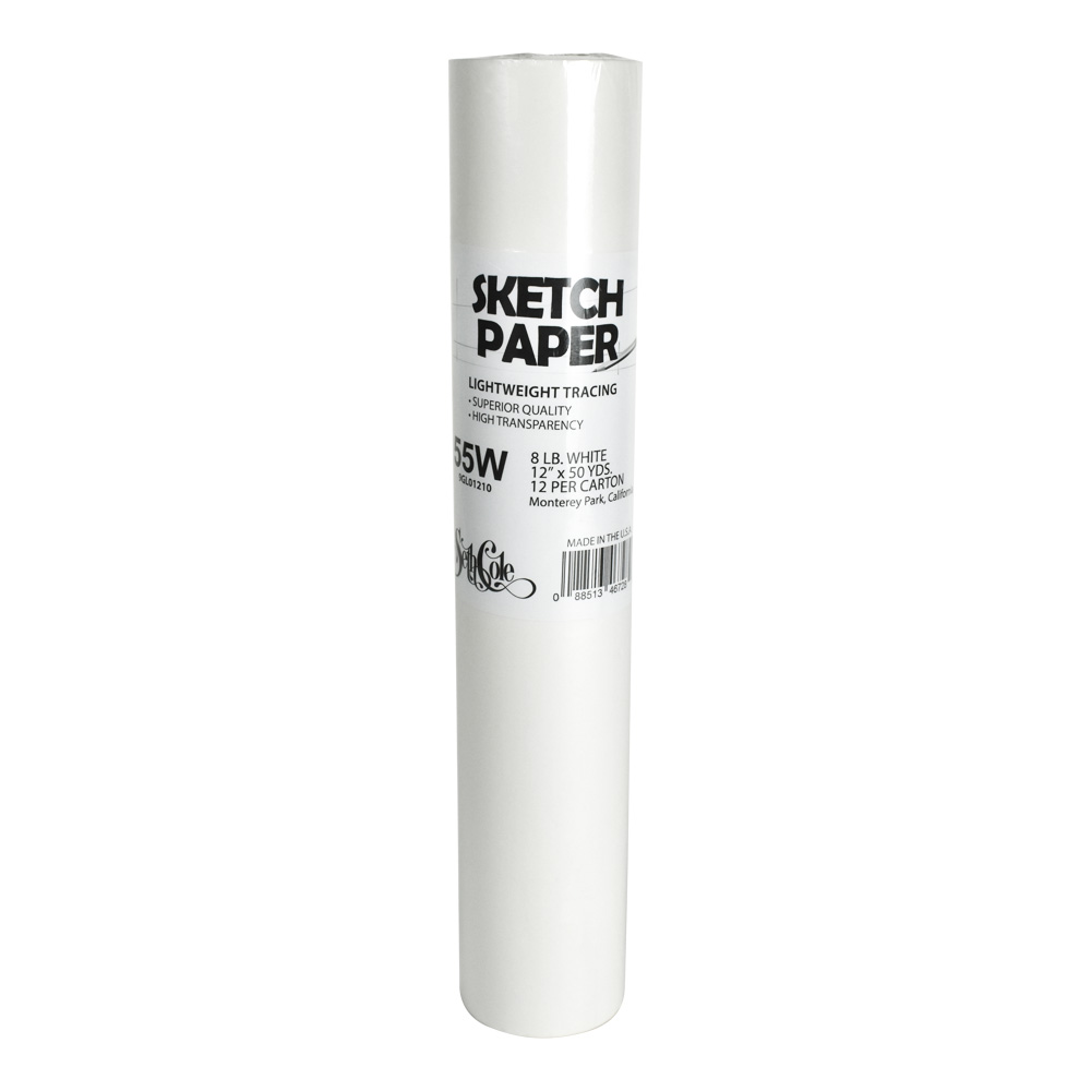 White Sketch Tracing Paper 12In X 50Yd Roll