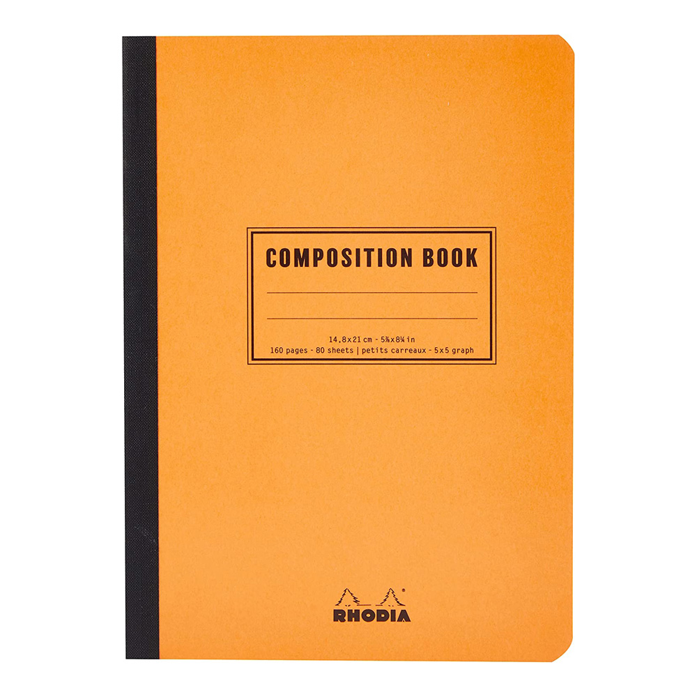 Rhodia Composition Book 6X8.25 Grid Orange
