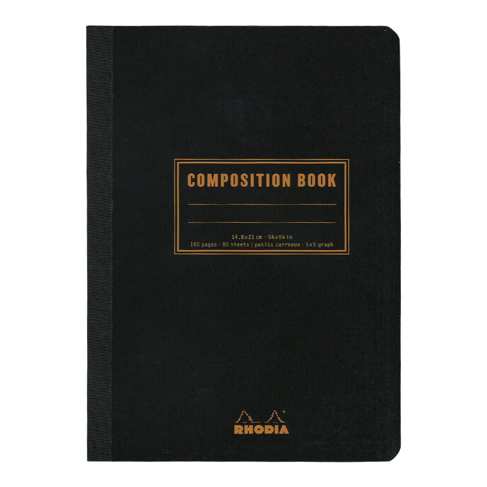 Rhodia Composition Book 6X8.25 Grid Black
