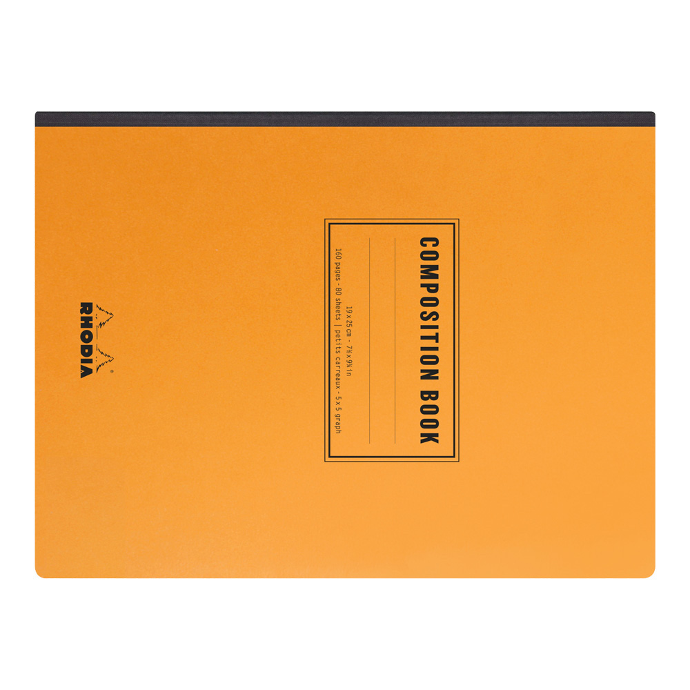 Rhodia Composition Book 7.25X9.75 Grid Orange
