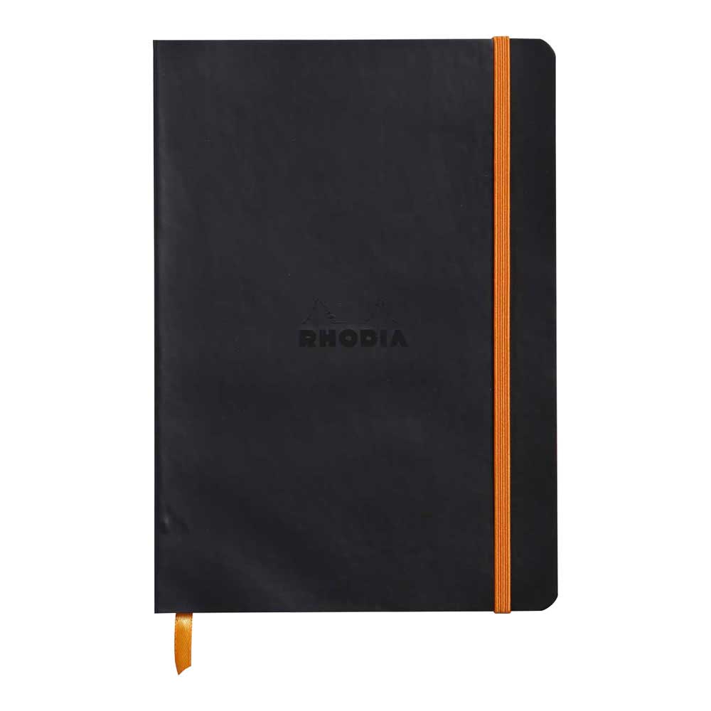 Rhodiarama Dot 6X8.25 inch Black Notebook