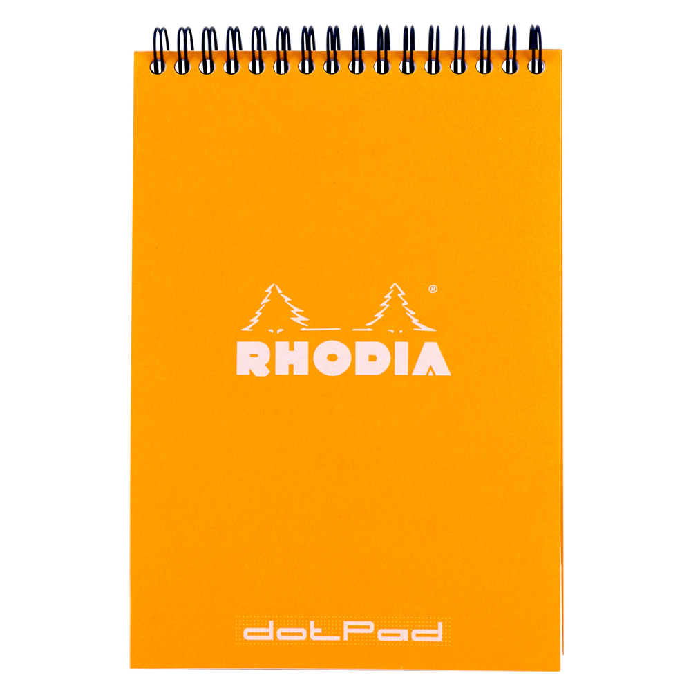 Rhodia Wirebound Pad 6X8.25 Orange Dot