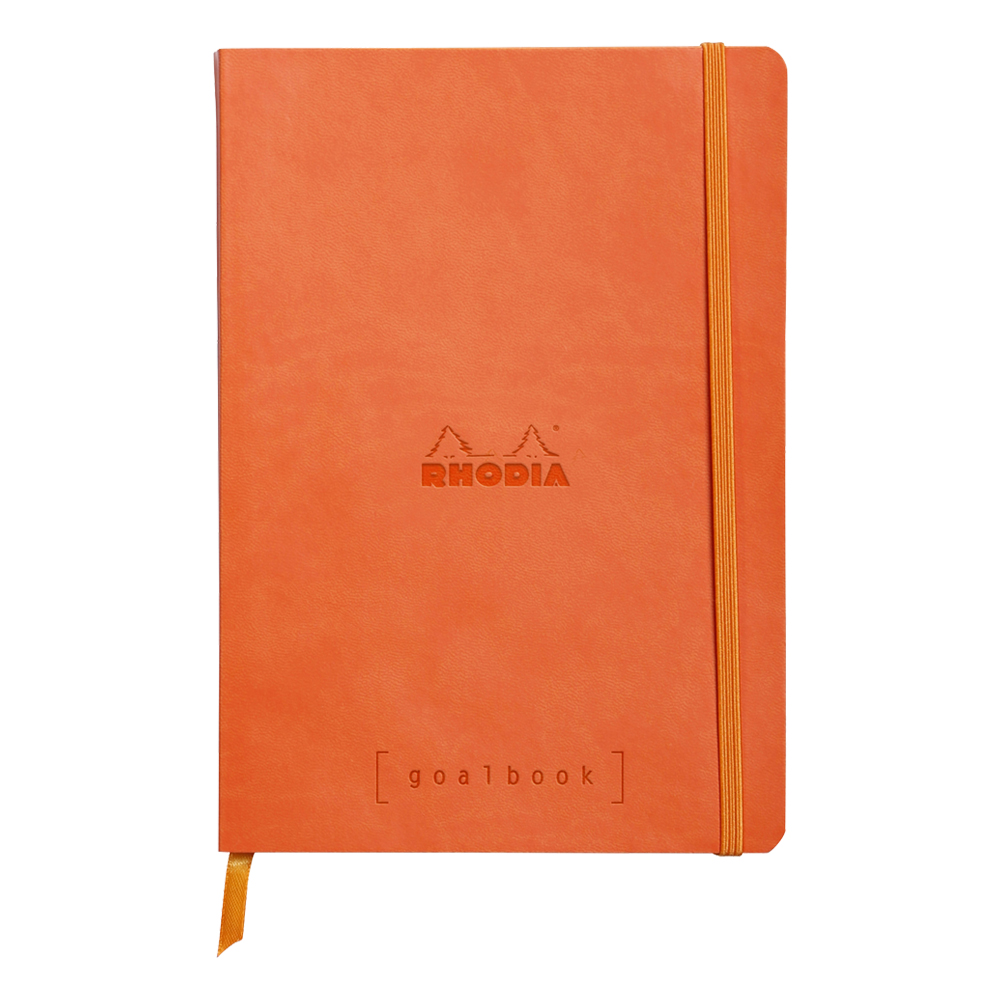 Rhodia Goal Book Tangerine 5.75X8.25 Dot Grid