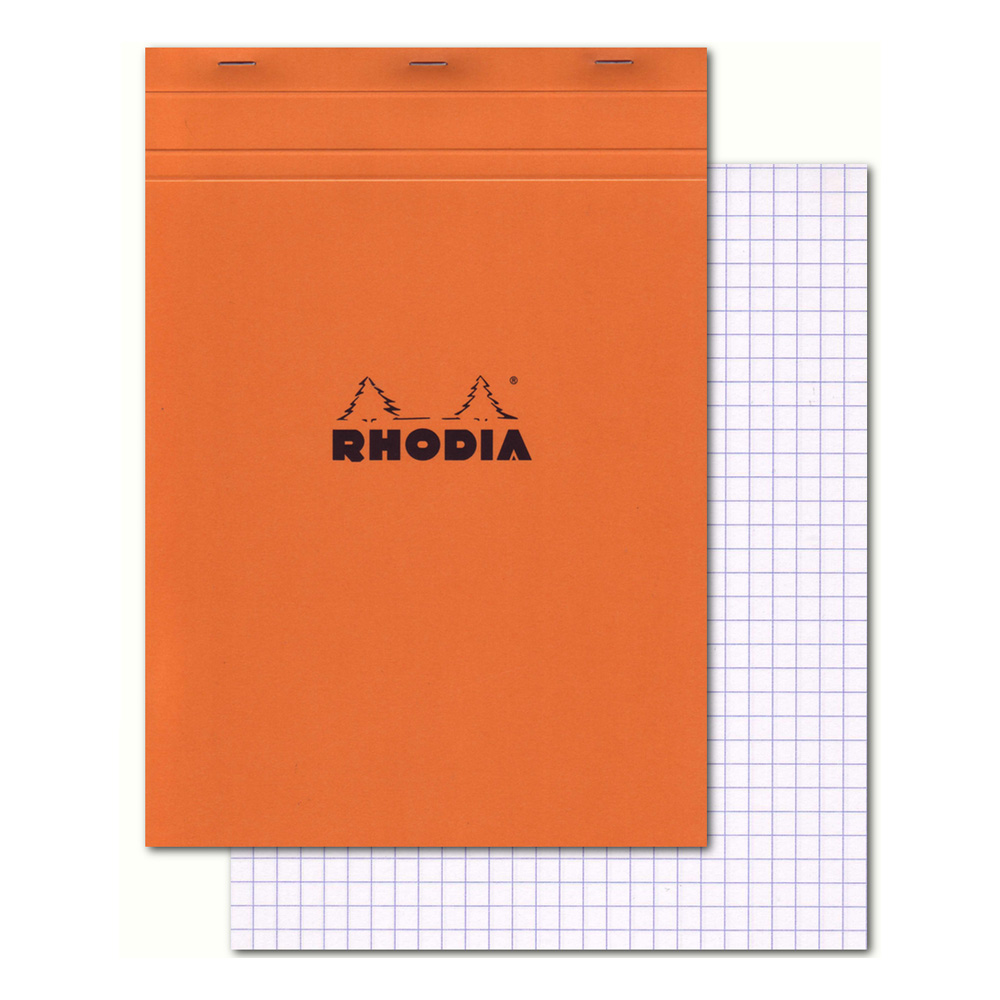 Rhodia Classic Orange Notepad 8.25X11.75 Grid